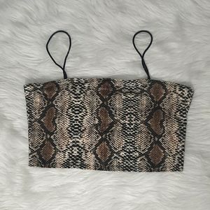 SHEIN Snake Print Cropped Cami